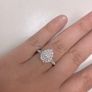 1ct Engagement ring 14k White Gold Size 6.5